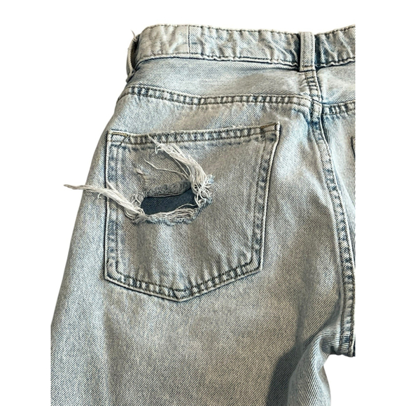 & Denim Jeans Womens Size 2 Light Wash Boyfriend Slim Straight - Picture 8 of 9